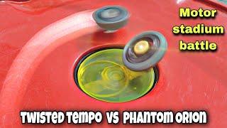 twisted tempo vs phantom orion #beyblades  fight in MOTOR STADIUM  pocket toon