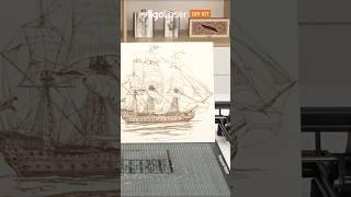 10W Diode Laser Engraved Plywood with AlgoLaser DIY KIT #laserengraving