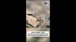 San Diego plane crash: Aerial view shows intensive damage
