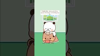 Motki bubu is too heavy  #bubududu #shorts  #bearorpanda #cute #funnyshorts #peachgoma #milkmocha