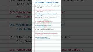 Interesting GK Questions and Answers in English