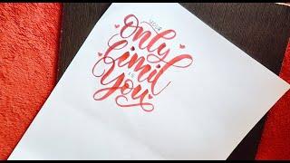 Brush Pen Double Shade Calilgraphy Font | Easy Brush Lettering | Ayesha Nazneen