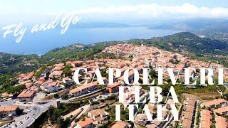 Island ELBA, CAPOLIVERI CITY, ITALY. Bike GO PRO