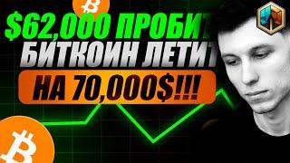 Биткоин растёт, Bitcoin прогноз криптовалюты BTC и альткоины