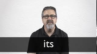 How to pronounce ITS in British English