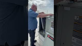 Trane HVAC Rooftop Unit Filter Change Part 1 #fyp #viralvideo