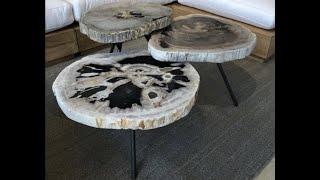 Petrified Wood Nesting Tables