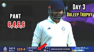 Duleep Trophy 2024 Day 3 highlights | Rishabh pant batting 61 (47)