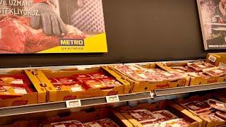 Alanya. Supermarket METRO. Meat Price Review.