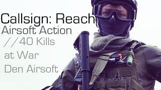 40 Airsoft Kills at War Den // Callsign: Reach Tippmann M4 Gameplay