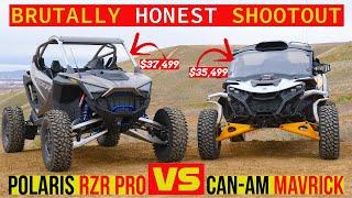 BRUTALLY HONEST! Polaris RZR Pro R vs. Can-Am Maverick R side-by-side SHOOTOUT