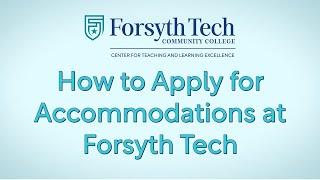 How to Apply for Accommodations at Forsyth Tech