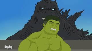 Hulk vs Godzilla/Flipaclip fights animation/.