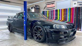 R34 SKYLINE ASMR Wrap Guide | The Hardest Parts In REAL TIME