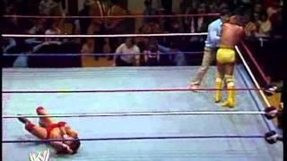 Macho Man Randy Savage vs Tito Santana with Jesse Ventura doing comentary