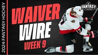 2024-25 Fantasy Hockey - Week 9 Top Waiver Wire Players to Add - NHL Fantasy Hockey Advice