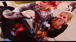 Handing out Candy as Super Hero's on Sport Bikes for Halloween!