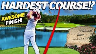 Front 9 At TRUMP NATIONAL GOLF CLUB JUPITER | The Best I’ve Driven It?! | VERY Difficult Course!!