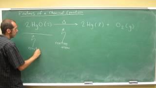 Components of a Chemical Equation 001