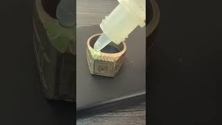What 14k Acid Does to Fake Gold Rings #shorts #gildedblanco #gold #jewellery #rings