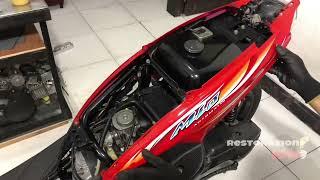 only with canned paint the results are beyond expectations | YAMAHA MIO SPORTY FULL RESTORATION