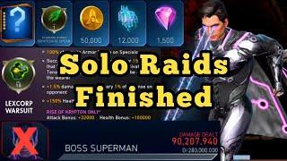 Finishing Solo Raids & Collecting Rewards!!! How To Defeat Boss Superman!!! - Injustice 2 Mobile