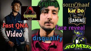 Lokesh Gamer Fast QNA Video || 4 Unknow DISQUALIFIED COMPLETE MATTER | Total Gaming Face Reveal !!