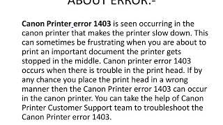 [Fixed] Canon Printer Error Code 1403 | Canon Support Code 1403 | Canon Printer 1403 Error.