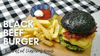 Black Beef Burger | Burger Buns + Patties Full Recipes | Chia's Kitchen #62