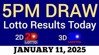 Lotto Result Today 5pm Draw January 11 2025 Swertres Ez2 PCSO Live Result