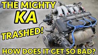 LOCKED UP Nissan 240SX KA24DE Engine Puts Up A BIG FIGHT Coming Apart. Hardest Teardown This Year!