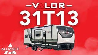 Valor 31T13 Travel Trailer Toy Hauler - Explore Under 36 Feet & 9,000lbs with a Spacious 13' Garage!