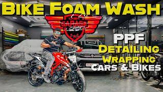 Bike Foam Wash | PPF | Bike Wrap | Labh Garage