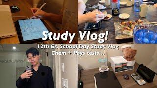 STUDY VLOG! Taking you through my high school day! Chemistry & Physics tests, common app essays