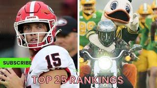 COLLEGE FOOTBALL TOP 25 UPDATED RANKINGS/ WHO FALLS, WHO MOVES UP/  SPORTS NEWS