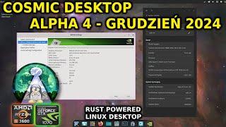 Desktop GNOME w odstawce czyli COSMIC DESKTOP ALPHA 4 Grudzień 2024 na Linux PoP!OS z System76