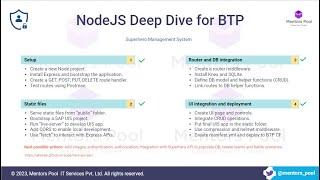 SAP BTP Training || SAP BTP Cloud Programing Model (CAPM) | Mentors Pool