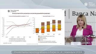 Guvernatoarea BNM, Anca Dragu, prezintă Raport asupra inflației nr. 4, 2024