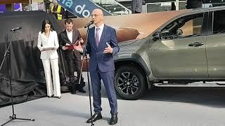 Robert Lukić CEO Toyota Srbija prrdstavlja novu Toyotu Landcruiser na BG CAR SHOW 08