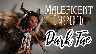 HOW TO: Realistic wings for dolls | Maleficent inspired Dark Fae repaint! | diy