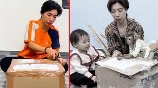 Lonely Mom opens gifts from fans alone without Monkey Kaka