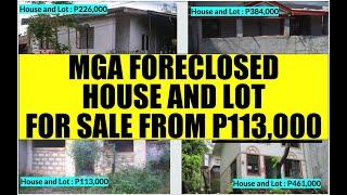 HOUSE and LOT for Sale P113K to P500K from BFS Foreclosed Properties