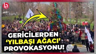 Gericilerden yeni provokasyon! Yılbaşı ağacı süslemek isteyenleri tekbir getirip tehdit ettiler!