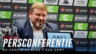 ️ Persconferentie na Cercle Brugge - KAA Gent