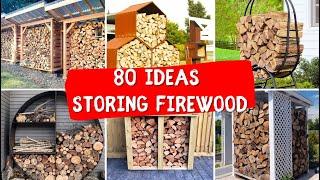 IDEAS for STORING FIREWOOD outside the house  80 examples for inspiration! Outdoor firewood rack