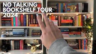 ASMR  No Talking Bookshelf Tour - Book Tapping & Scratching