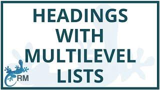 Format a Word Document Part 1: Headings with Multilevel Lists