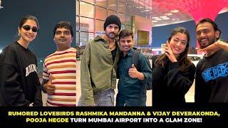 Rashmika, Vijay & Pooja Make Mumbai Airport a Glam Zone! | Koimoi