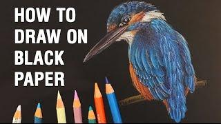 How to Draw with Colored Pencils on Black Paper: TIPS and WALKTHROUGH