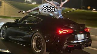 Toyota Supra Goes S55 Hunting! B58 VS S55 Racing Action! - M2C, F80 M3, & F82 M4!